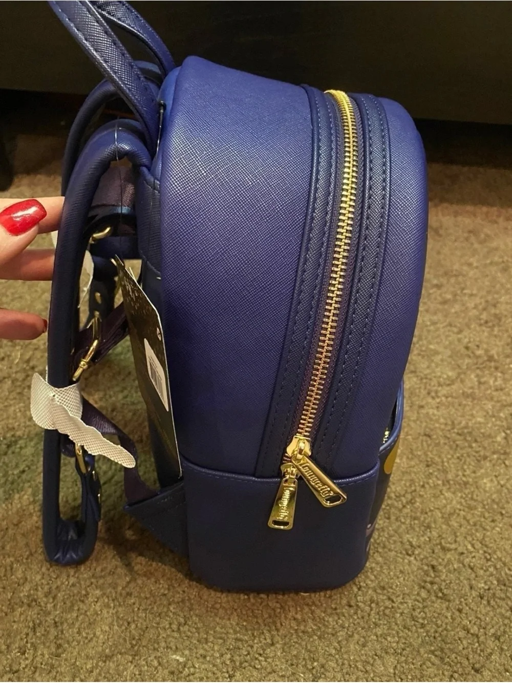 Aladdin-Inspired Purple Mini Backpack with Gold Lamp